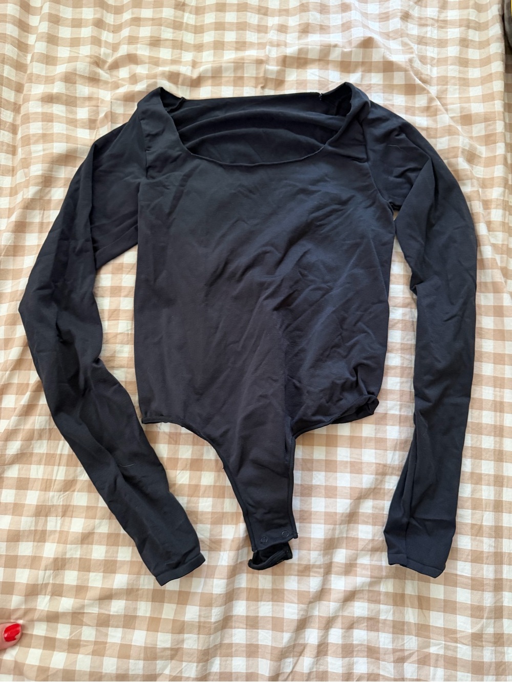 Skims Long Sleeve Square Neck Bodysuit